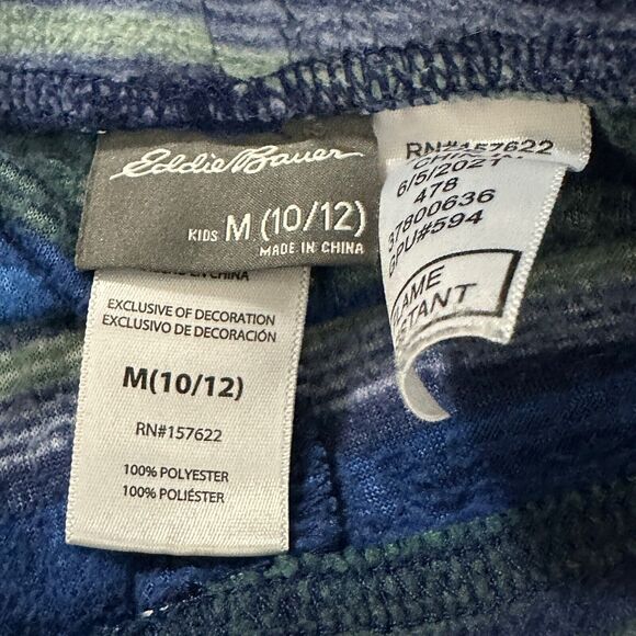 Eddie Bauer Sleep Pants Kids Sz M Striped Drawstring Elastic Waist Pajama Lounge - Picture 5 of 10